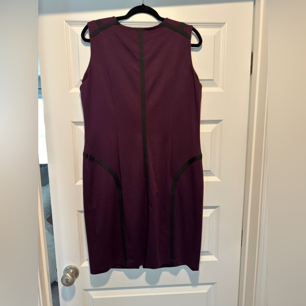 Burgundy and black dress